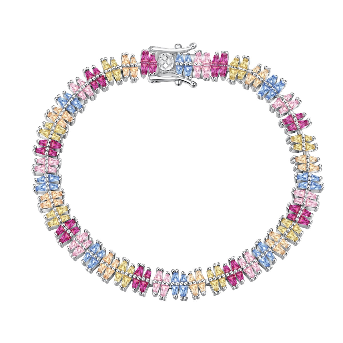 [Windsor Jewelry]Sparkling Exquisite Multi Cut Party Bracelet