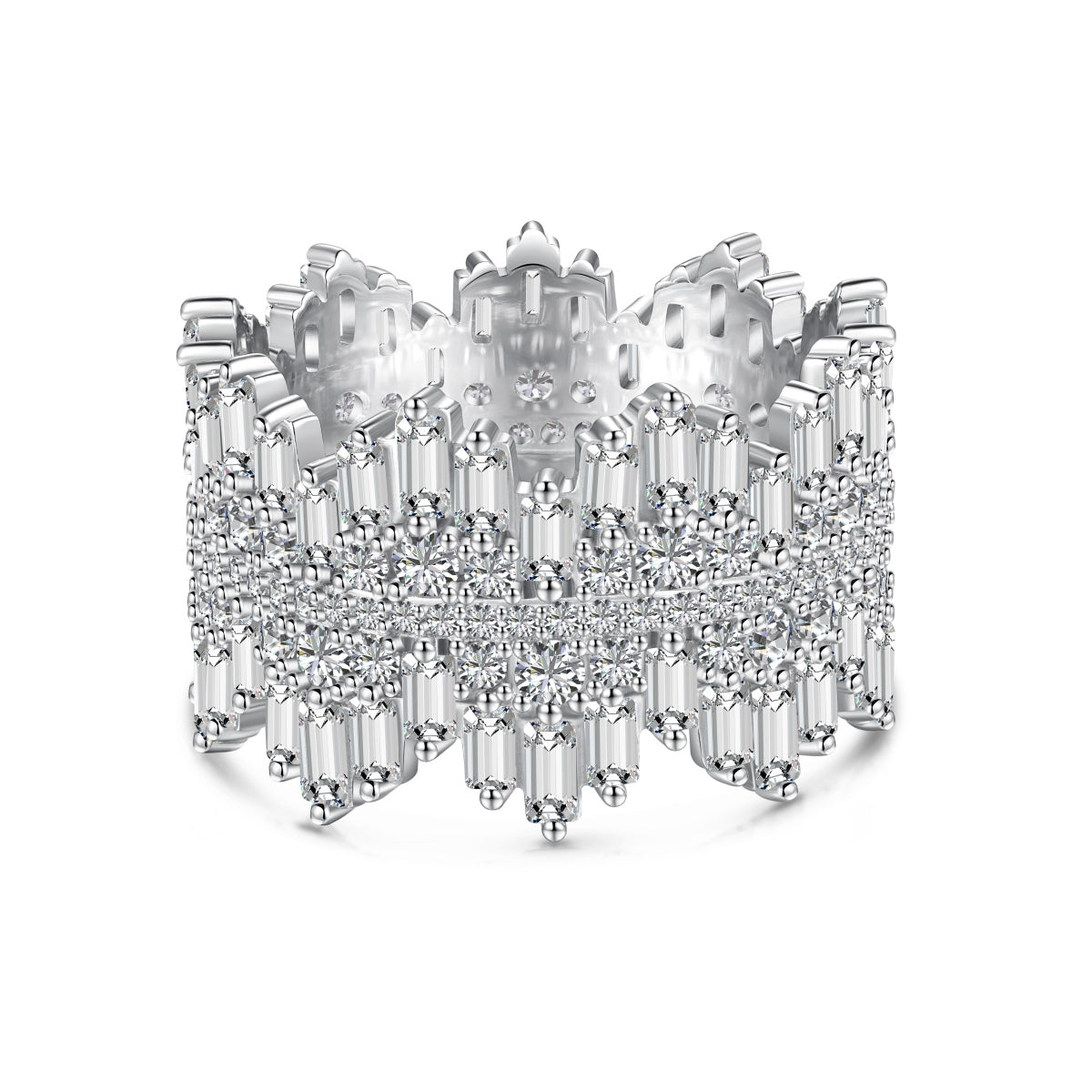 [Windsor Jewelry]Luxurious Colorful Radiant Cut Daily Ring