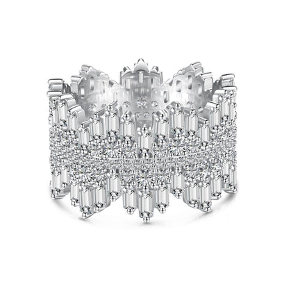 [Windsor Jewelry]Luxurious Colorful Radiant Cut Daily Ring