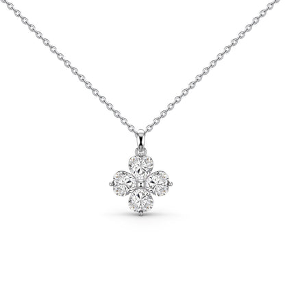 [Windsor Jewelry]Heart-Shaped Four-Leaf Clover Bead Necklace