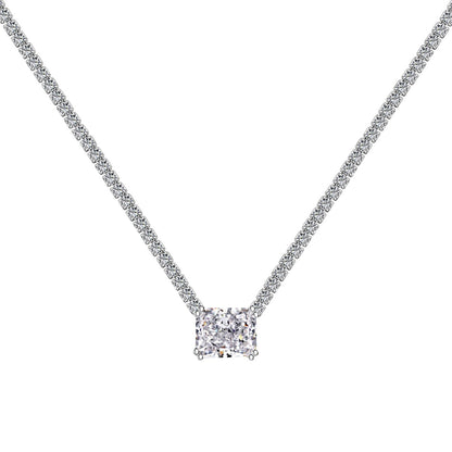 [Windsor Jewelry]4.0 Carat Elegant Radiant Cut Necklace