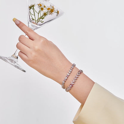 [Windsor Jewelry]Dazzling Radiant Multi Cut Daily Bracelet
