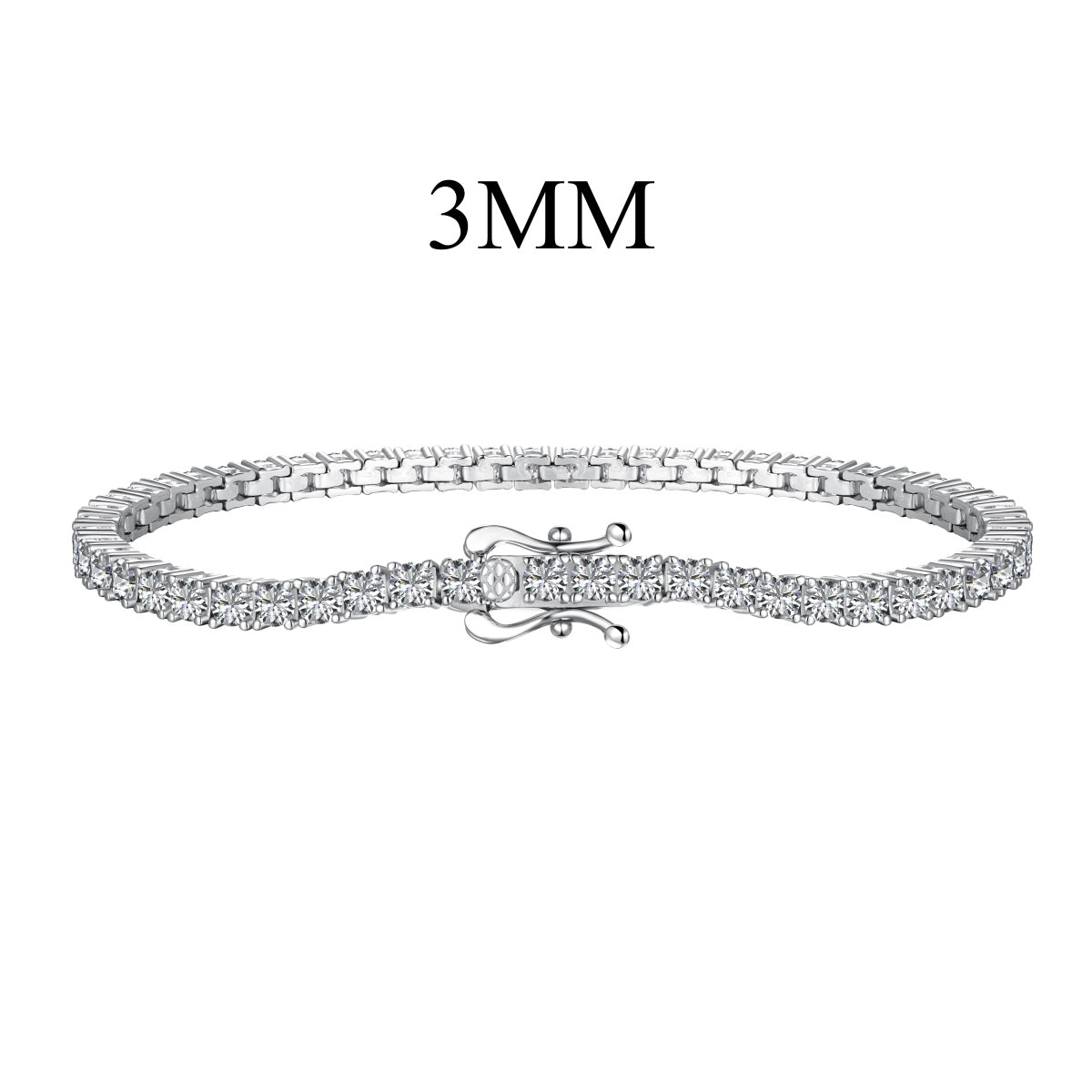[Windsor Jewelry]Dainty Charming Round Cut Tennis Bracelet