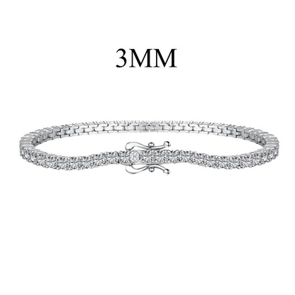 [Windsor Jewelry]Dainty Charming Round Cut Tennis Bracelet