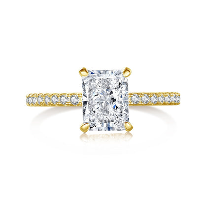[Windsor Jewelry]2.0 Carat Dazzling Sparkling Radiant Cut Party Ring