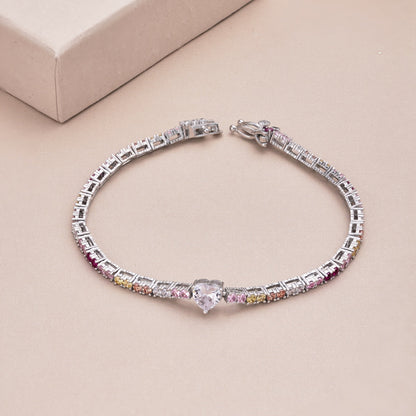 [Windsor Jewelry]Delicate Romantic Heart Shape Lover Bracelet