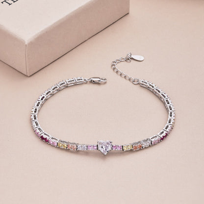[Windsor Jewelry]Delicate Romantic Heart Shape Lover Bracelet