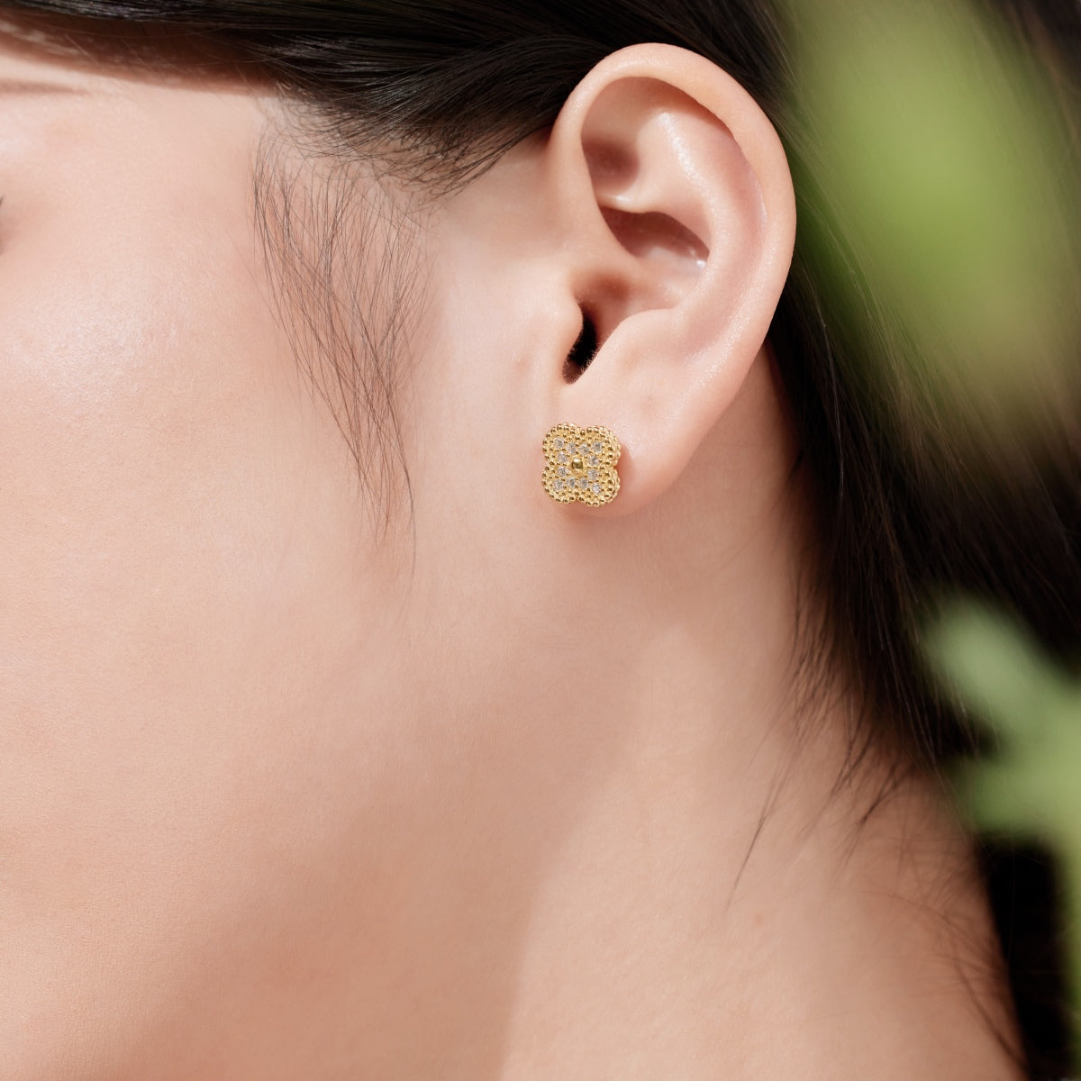 [Windsor Jewelry]Four Leaf Clover Fashion Earrings