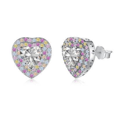 [Windsor Jewelry]Dazzling Heart Shape Lover Earrings