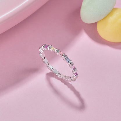 [Windsor Jewelry]Charming Colorful Round Cut Daily Ring