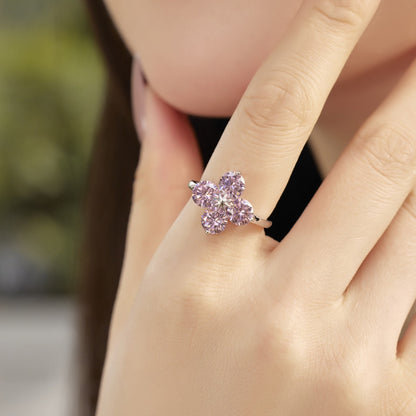 [Windsor Jewelry]Four-Leaf Clover Eight-Pointed Star Ring