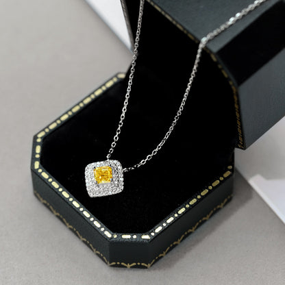 [Windsor Jewelry]Sparkling Asscher Cut Necklace