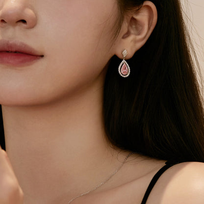 [Windsor Jewelry]Ornate Delicate Water Drop Shape Banquet Earrings