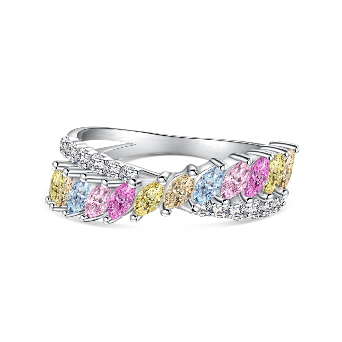 [Windsor Jewelry]Unique Colorful Marquise Cut Daily Ring