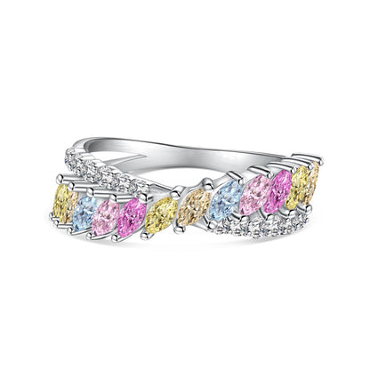 [Windsor Jewelry]Unique Colorful Marquise Cut Daily Ring