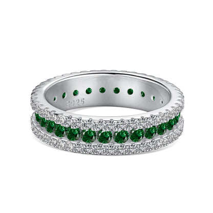 [Windsor Jewelry]Delicate Colorful Round Cut Daily Ring