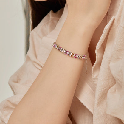[Windsor Jewelry]Dainty Radiant Emerald Cut Daily Bracelet