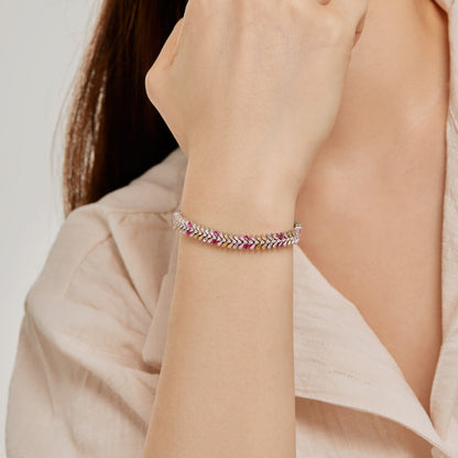 [Windsor Jewelry]Dainty Radiant Emerald Cut Daily Bracelet