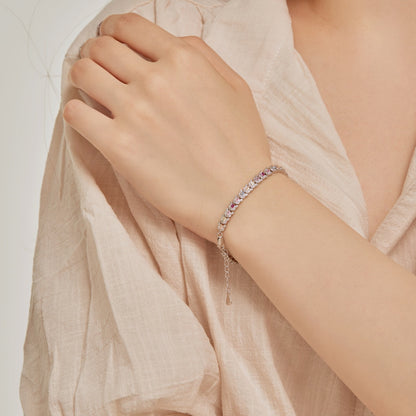 [Windsor Jewelry]Delicate Colorful Multi Cut Daily Bracelet