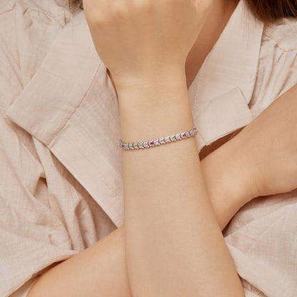 [Windsor Jewelry]Delicate Colorful Multi Cut Daily Bracelet
