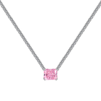 [Windsor Jewelry]4.0 Carat Elegant Radiant Cut Necklace
