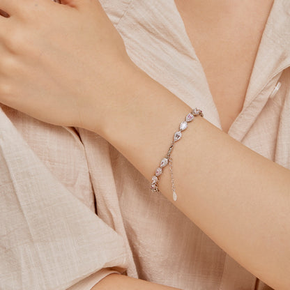 [Windsor Jewelry]0.25 Carat Radiant Water Drop Shape Daily Bracelet