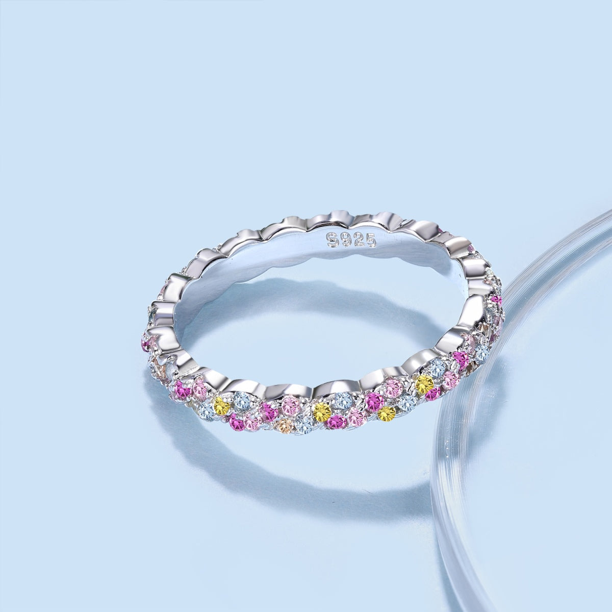 [Windsor Jewelry]Dainty Ebullient Round Cut Daily Ring