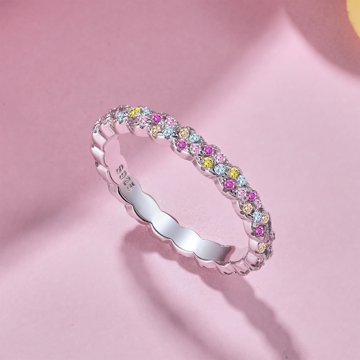 [Windsor Jewelry]Dainty Ebullient Round Cut Daily Ring