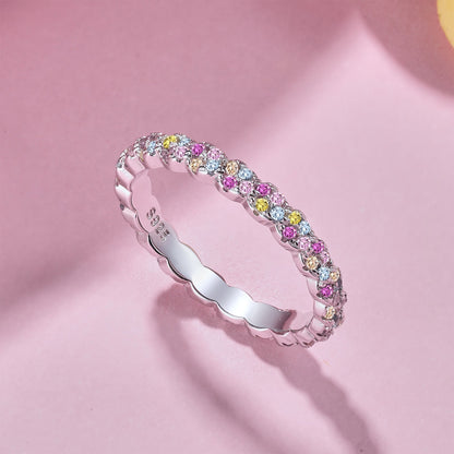 [Windsor Jewelry]Dainty Ebullient Round Cut Daily Ring