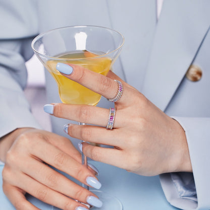 [Windsor Jewelry]Splashy Ornate Emerald Cut Cocktail Ring