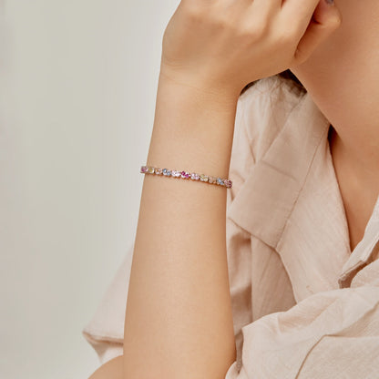 [Windsor Jewelry]Ornate Colorful Flower Shape Party Bracelet