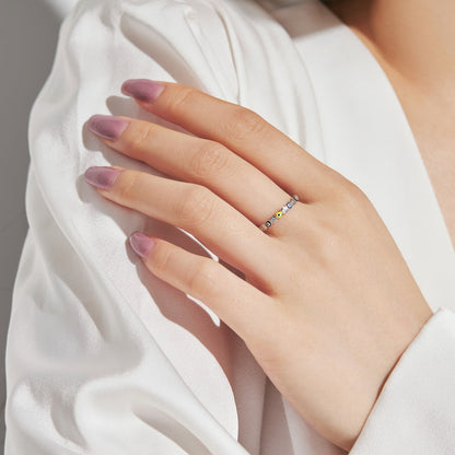 [Windsor Jewelry]Sparkling Vibrant Round Shape Daily Ring