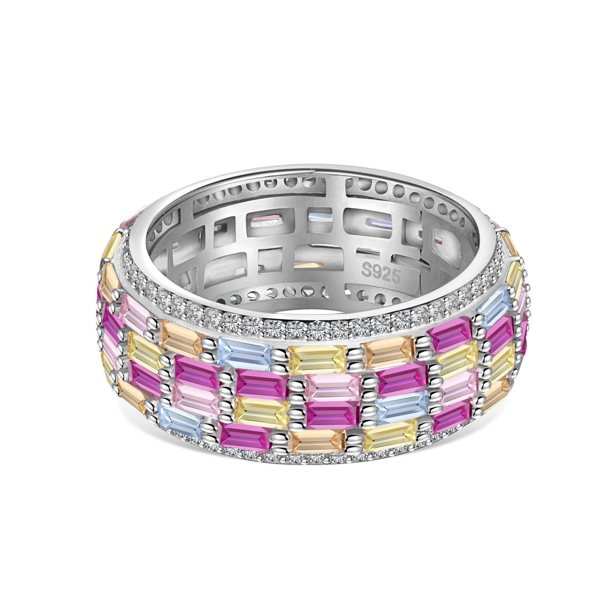 [Windsor Jewelry]Radiant Colorful Radiant Cut Daily Ring