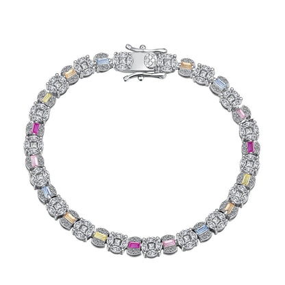 [Windsor Jewelry]Dazzling Radiant Multi Cut Daily Bracelet
