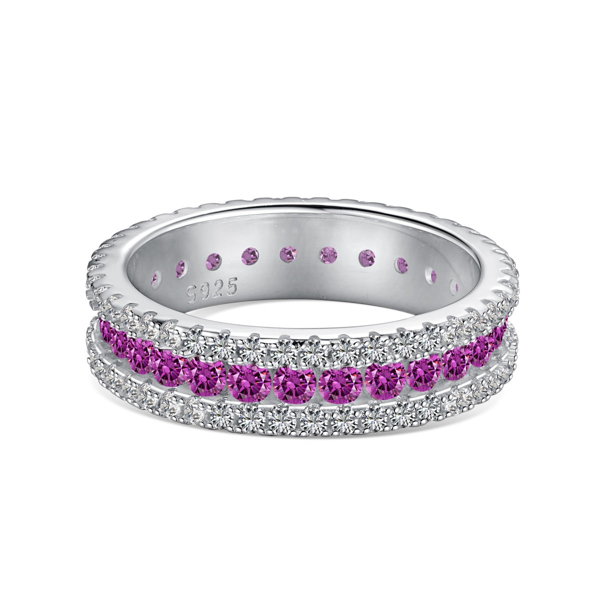 [Windsor Jewelry]Delicate Colorful Round Cut Daily Ring