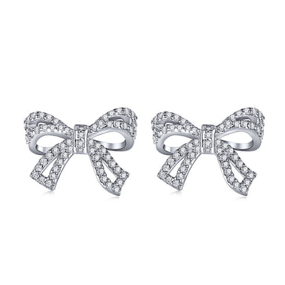 [Windsor Jewelry]Dainty Bow Shape Earrings