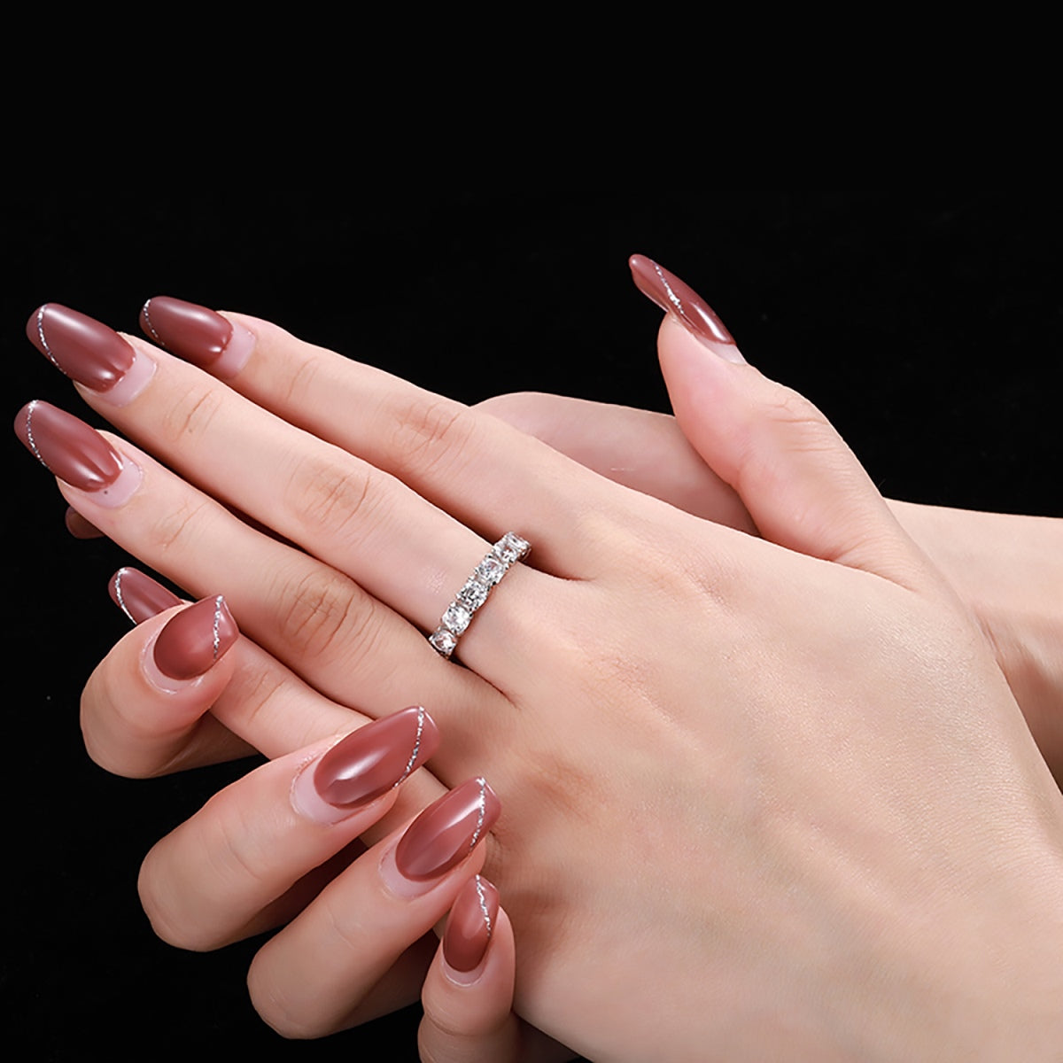 [Windsor Jewelry]Eternity Round Cut Tennis Ring