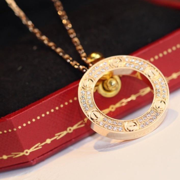 [Windsor Jewelry]LOVE NECKLACE ADJUSTABLE ROSE GOLD