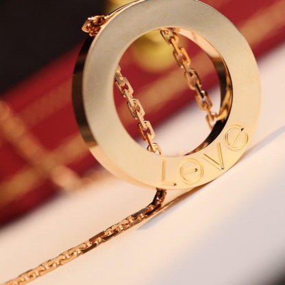 [Windsor Jewelry]LOVE NECKLACE ADJUSTABLE ROSE GOLD
