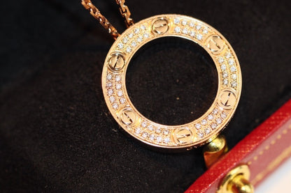 [Windsor Jewelry]LOVE NECKLACE ADJUSTABLE ROSE GOLD