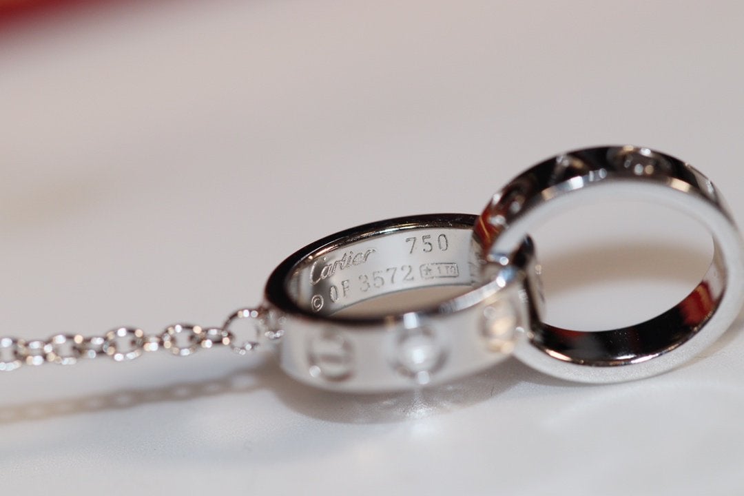 [Windsor Jewelry]LOVE NECKLACE PINK GOLD AND SILVER
