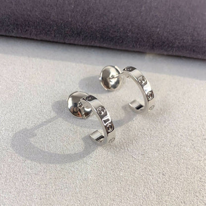 [Windsor Jewelry]LOVE EARRINGS 2.65MM SILVER