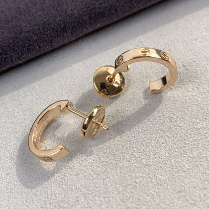 [Windsor Jewelry]LOVE EARRINGS 2.65MM PINK GOLD