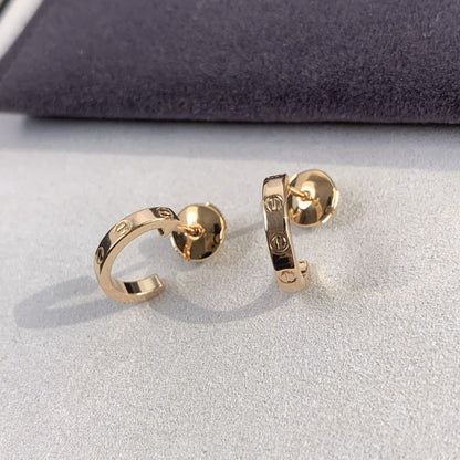 [Windsor Jewelry]LOVE EARRINGS 2.65MM PINK GOLD
