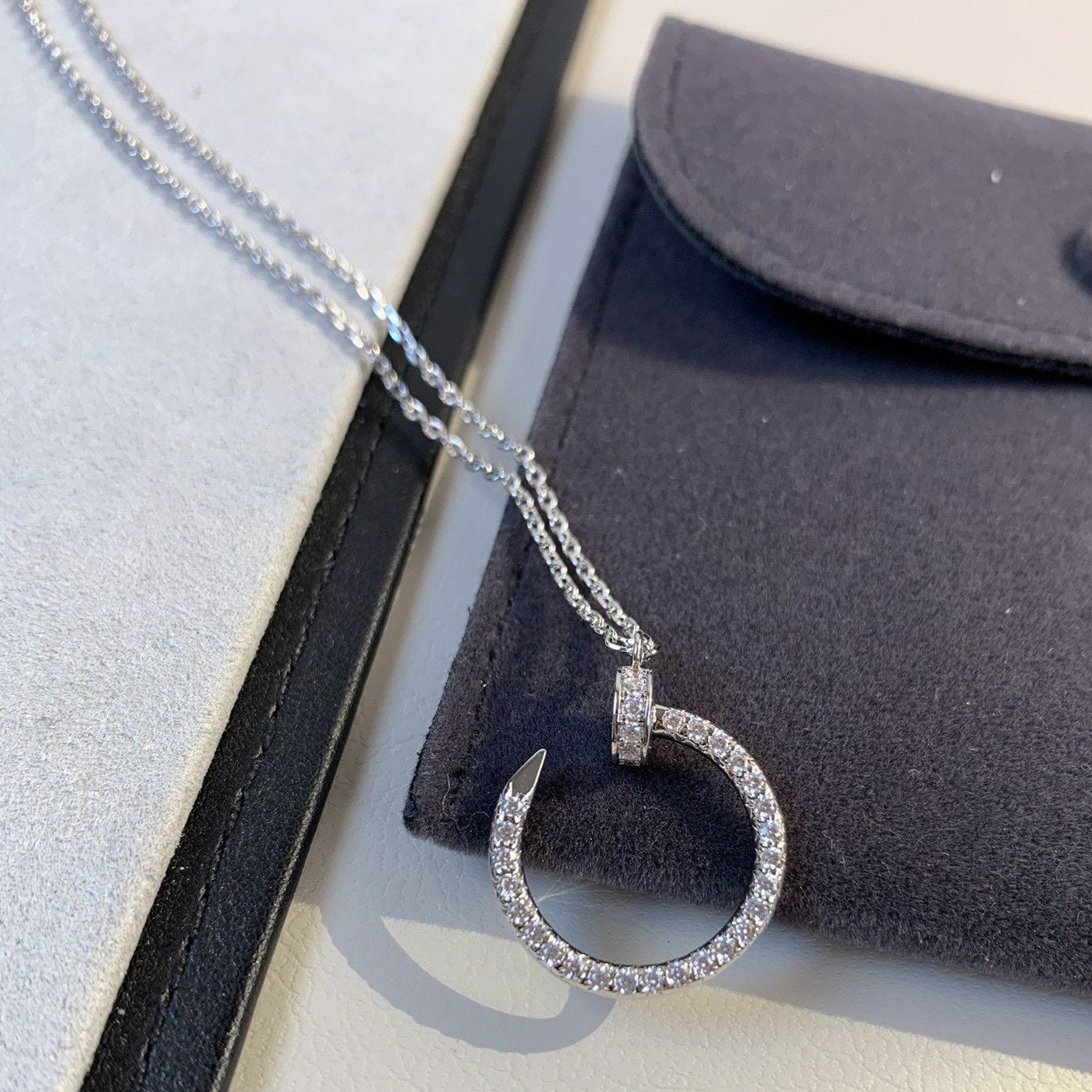 [Windsor Jewelry]JUSTE NECKLACE SILVER DIAMONDS