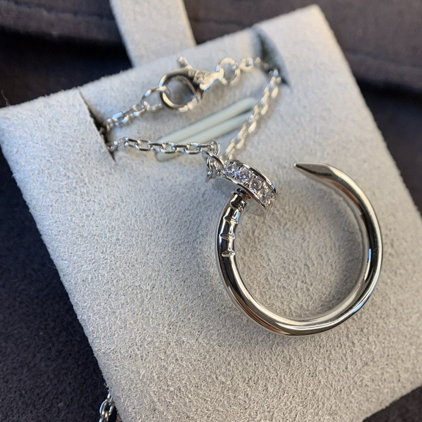 [Windsor Jewelry]JUSTE NECKLACE SILVER DIAMONDS