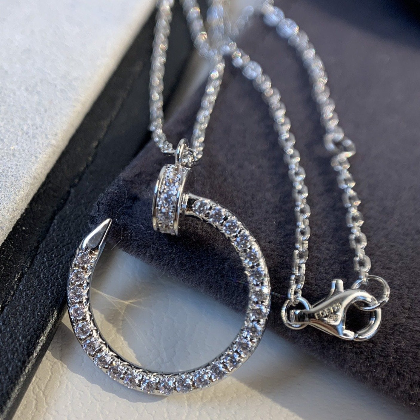 [Windsor Jewelry]JUSTE NECKLACE SILVER DIAMONDS