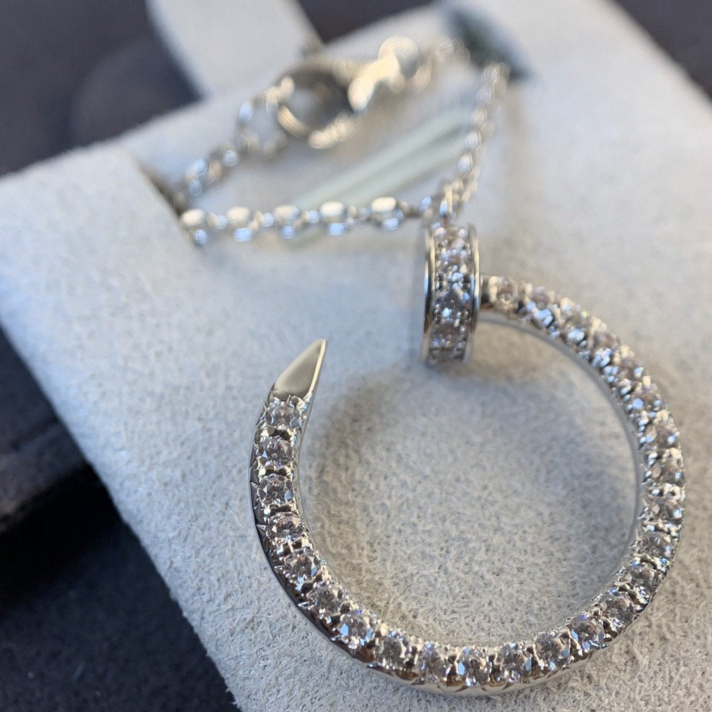 [Windsor Jewelry]JUSTE NECKLACE SILVER DIAMONDS