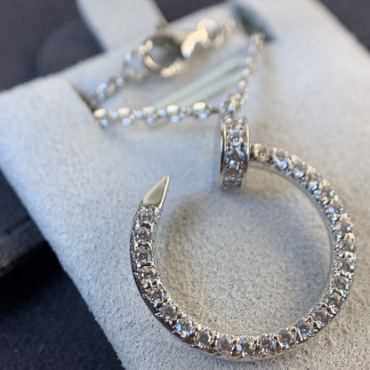 [Windsor Jewelry]JUSTE NECKLACE SILVER DIAMONDS