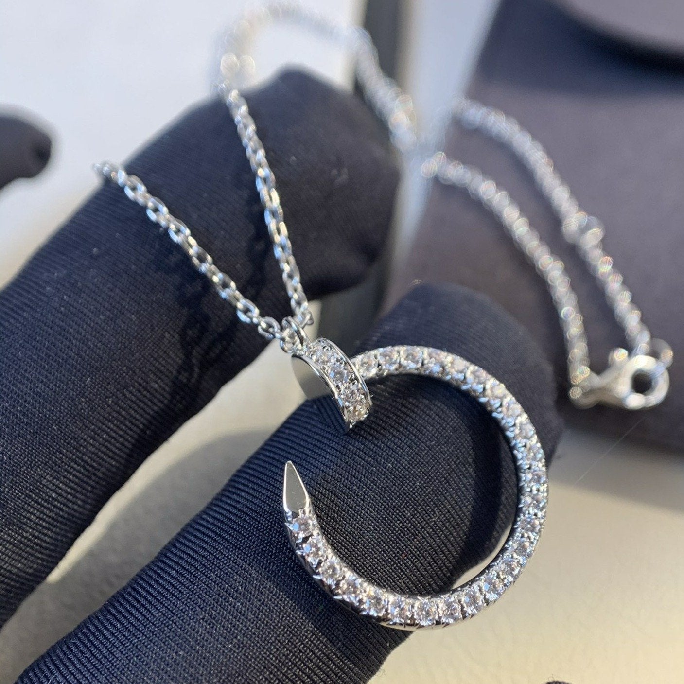 [Windsor Jewelry]JUSTE NECKLACE SILVER DIAMONDS